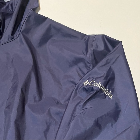 Columbia hood navy blue nylon jacket - Picture 2 of 4